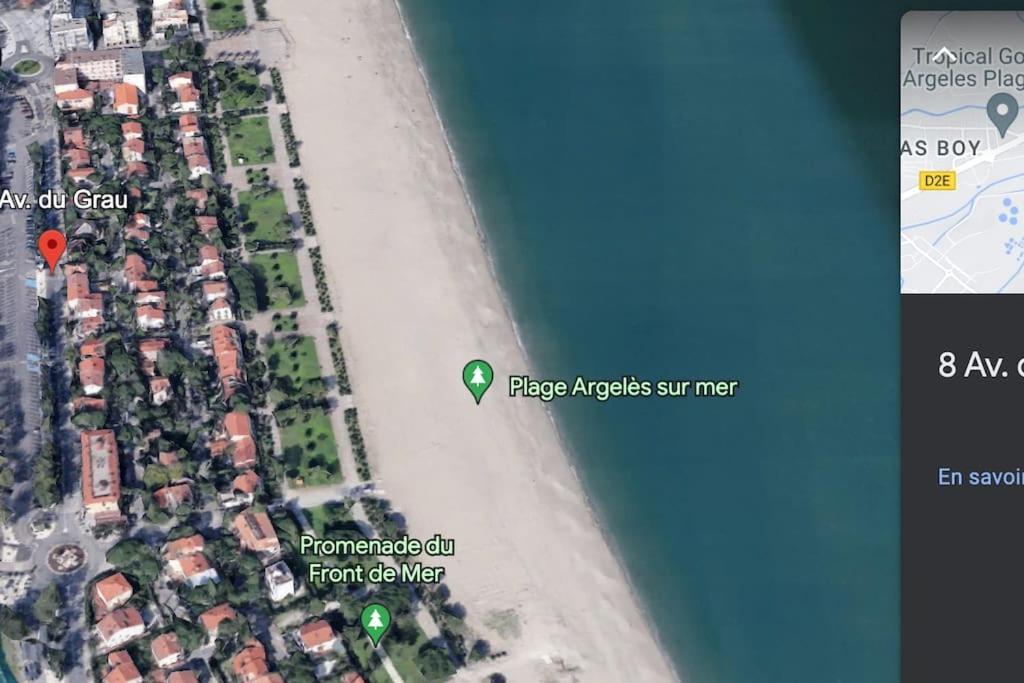 Ferienwohnung Golfes Clairs - Duplex Climatise - Wifi Argelès-sur-Mer Exterior foto